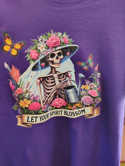 Halloween T-shirt, purple shirt, clothes, skulls, shirts, fall clothes,