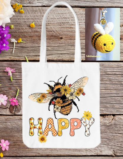 Tote bag, bee tote, purse, beach bag, shopping bag, coffee, drinking coffee, gift ideas, carry bag,