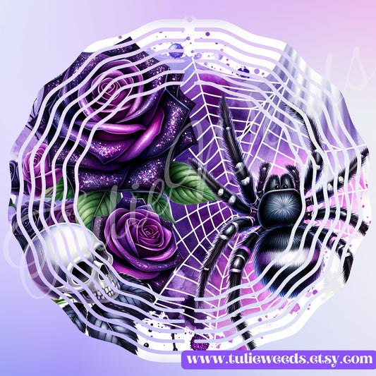 Wind spinners, yard decorations, witches, metal signs, handmade sign, outdoor signs, tail ball spinner, Halloween, garden decor, fall, skull