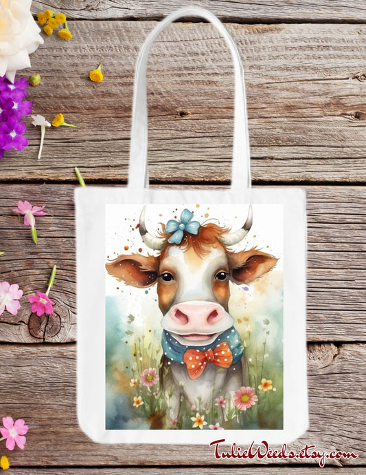 Where's the moo cow tote, tote bag, purses, canvas tote, shopping bag, beach bag, apparel, gift bag, cows, travel bag, brown cow, mothers