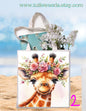 Tote bag, totes, handbag, picnic bag, shopping bag, book bag, purse, canvas, kids, beach bag, travel tote, giftbag, giraffes, baby shower