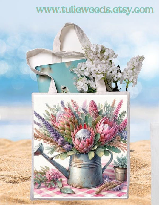 Tote bag, girl, totes, handbag, picnic bag, shopping bag, book bag, purse, canvas, flowers, butterflies, beach bag, travel tote, giftbag