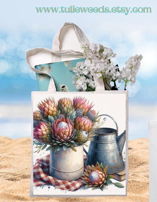 Tote bag, girl, totes, handbag, picnic bag, shopping bag, book bag, purse, canvas, flowers, butterflies, beach bag, travel tote, giftbag