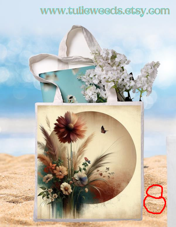 Tote bag, girl, totes, handbag, picnic bag, shopping bag, book bag, purse, canvas, flower tote, butterflies, beach bag, travel tote, giftbag