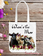 Where's the moo cow tote, tote bag, purses, canvas tote, shopping bag, beach bag, apparel, gift bag, cows, travel bag, brown cow, mothers