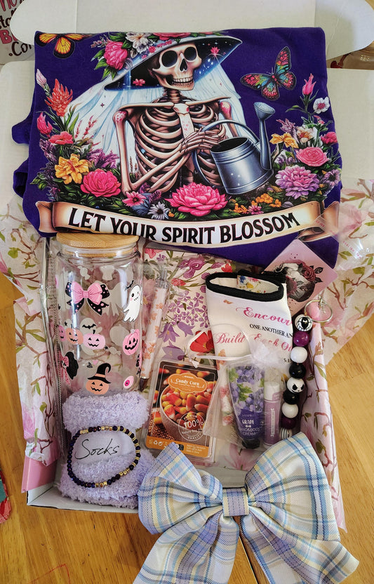 Fall Gift Boxes, T-shirts, cups, tumblers, October,key chain, stationary, clothes,socks,candles,gift set,skulls,