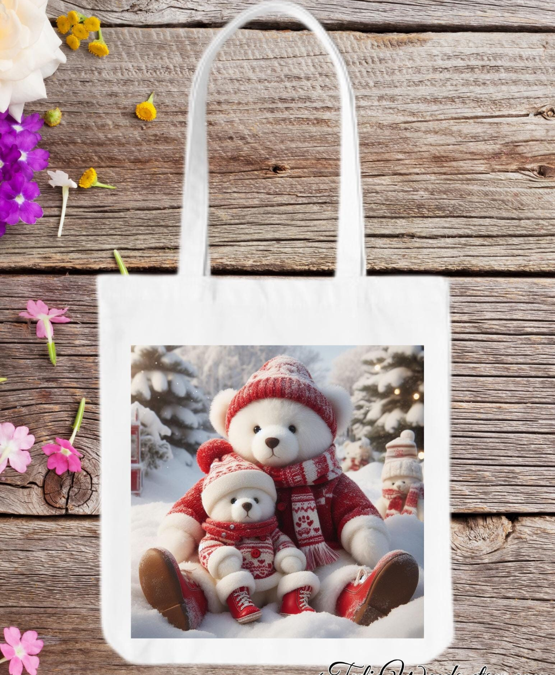 Holiday Bear Totes